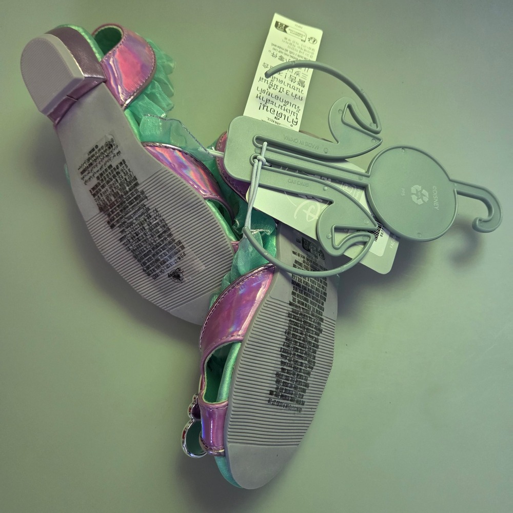 Disney Store Ariel The Little Mermaid Shoes Iridescent Purple Green 11/12 - Picture 4 of 5